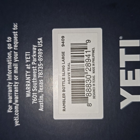 YETI Large Rambler Bottle Sling in Agave Teal NWT In Original Packaging - Picture 5 of 5